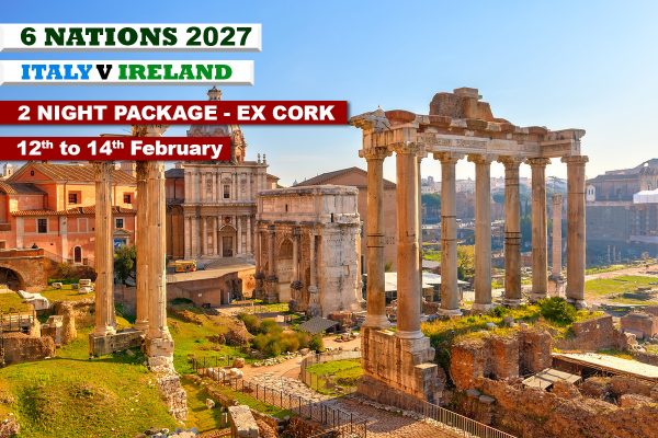 Ireland v Italy Rome 2027 Package from Cork