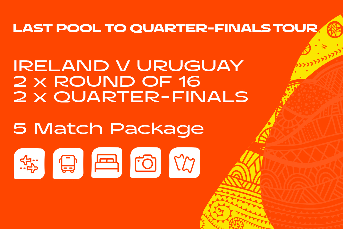 Ireland Last Pool Match to Quarter Finals Tour